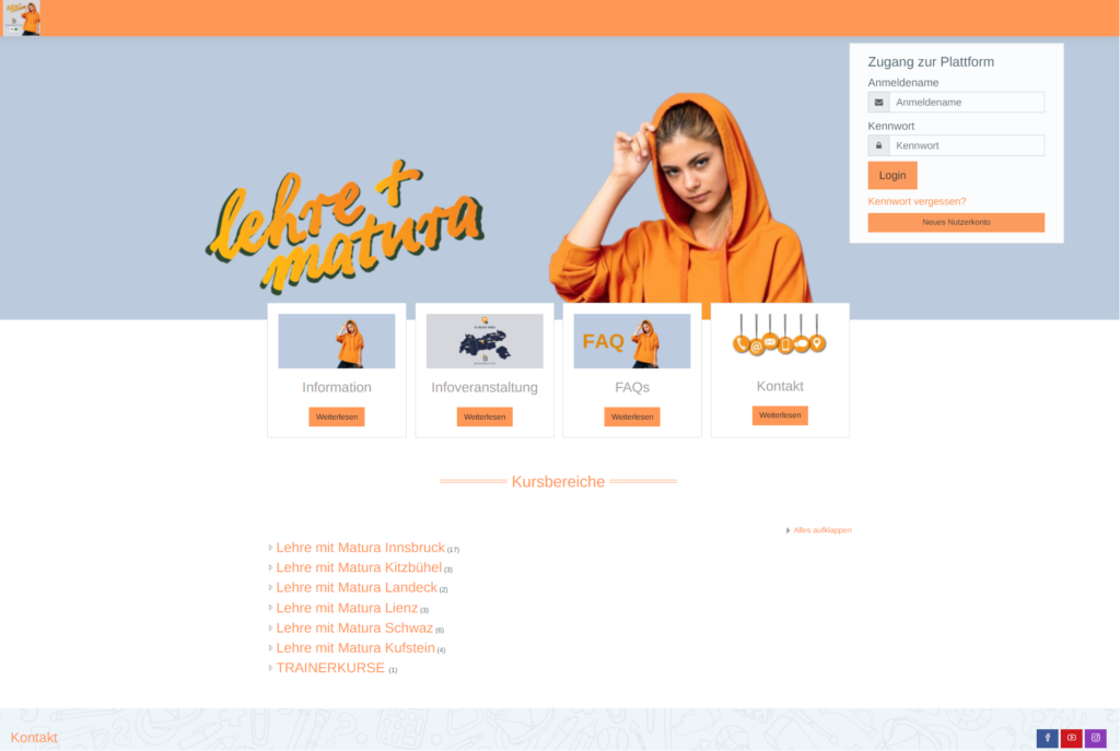 eLearning Plattform Lehre mit Matura