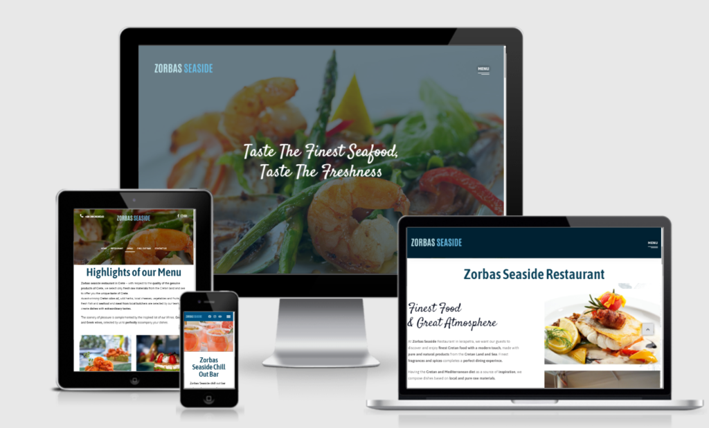 webdesign seafood restaurant