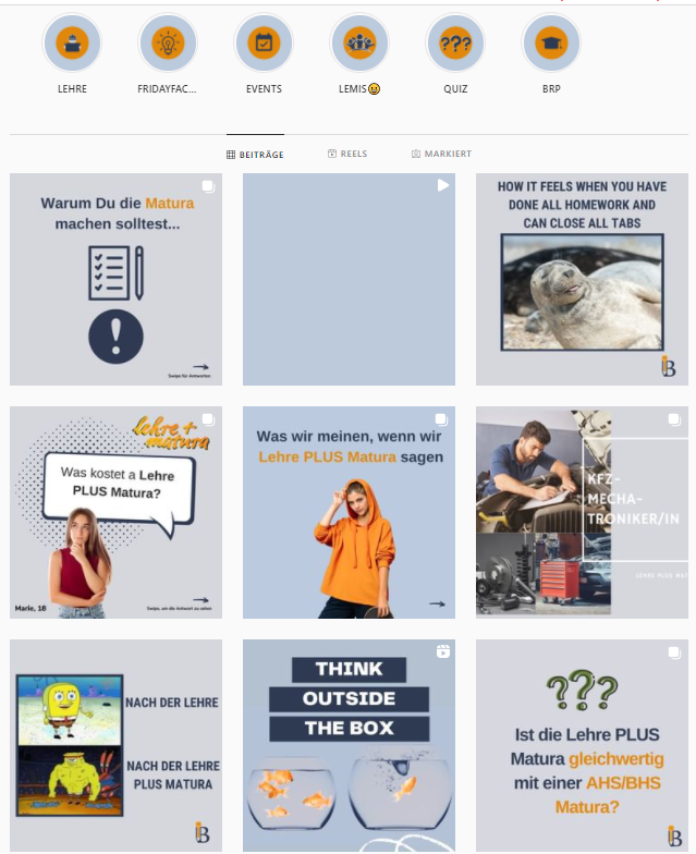 instagram marketing lehremitmatura